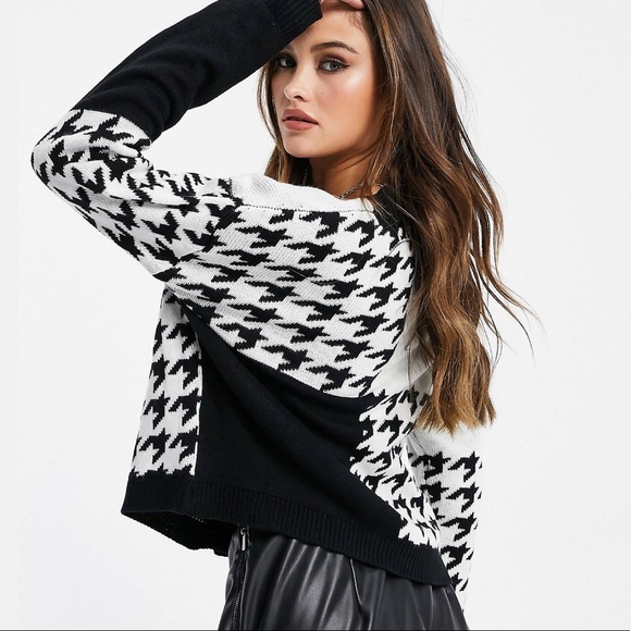 Cropped houndstooth cardigan - Picture 3 of 10